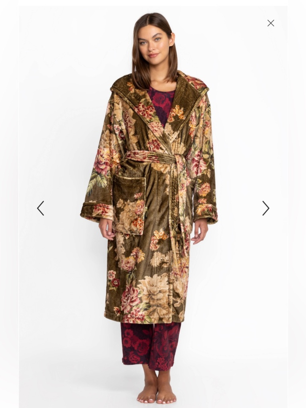 Johnny Was vintage rose robe Sz S/M